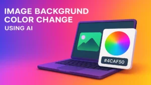 Image background color change using AI tool