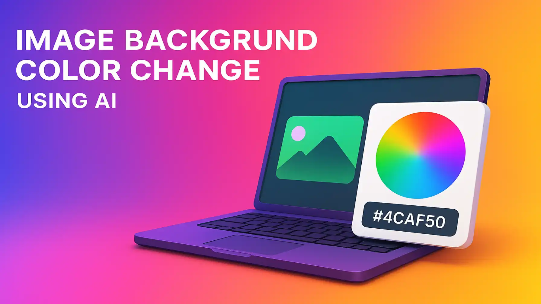 Image background color change using AI tool