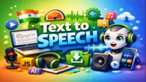 3D illustration of text to speech AI tool with natural voice technology