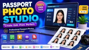 Passport Photo Studio online passport photo maker interface